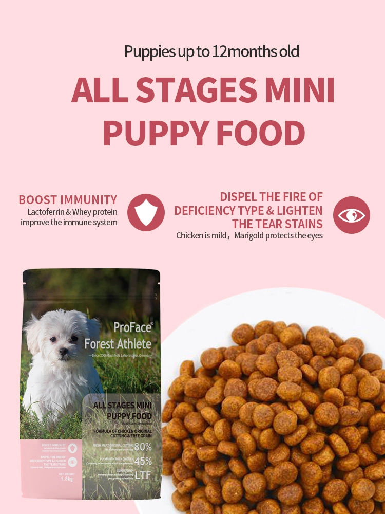 Toy Pet Products All Natural Pet Food with Different Flavor Ingredients Appointed Supported