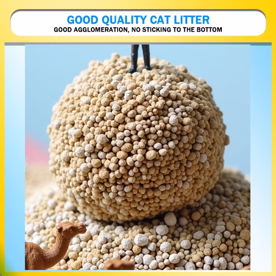 Produto de limpeza para animais de estimação perfumado aglomerado para gatos areia de bentonita
