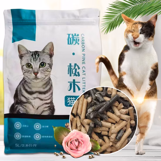 Pellets de madeira de cedro natural OEM/ODM de fácil limpeza para areia de gato
