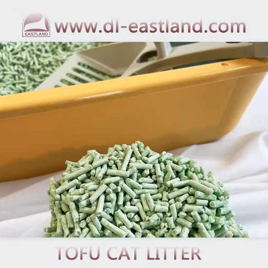Areia de gato premium atacado cheiro de chá verde aglomerado tofu maca de gato